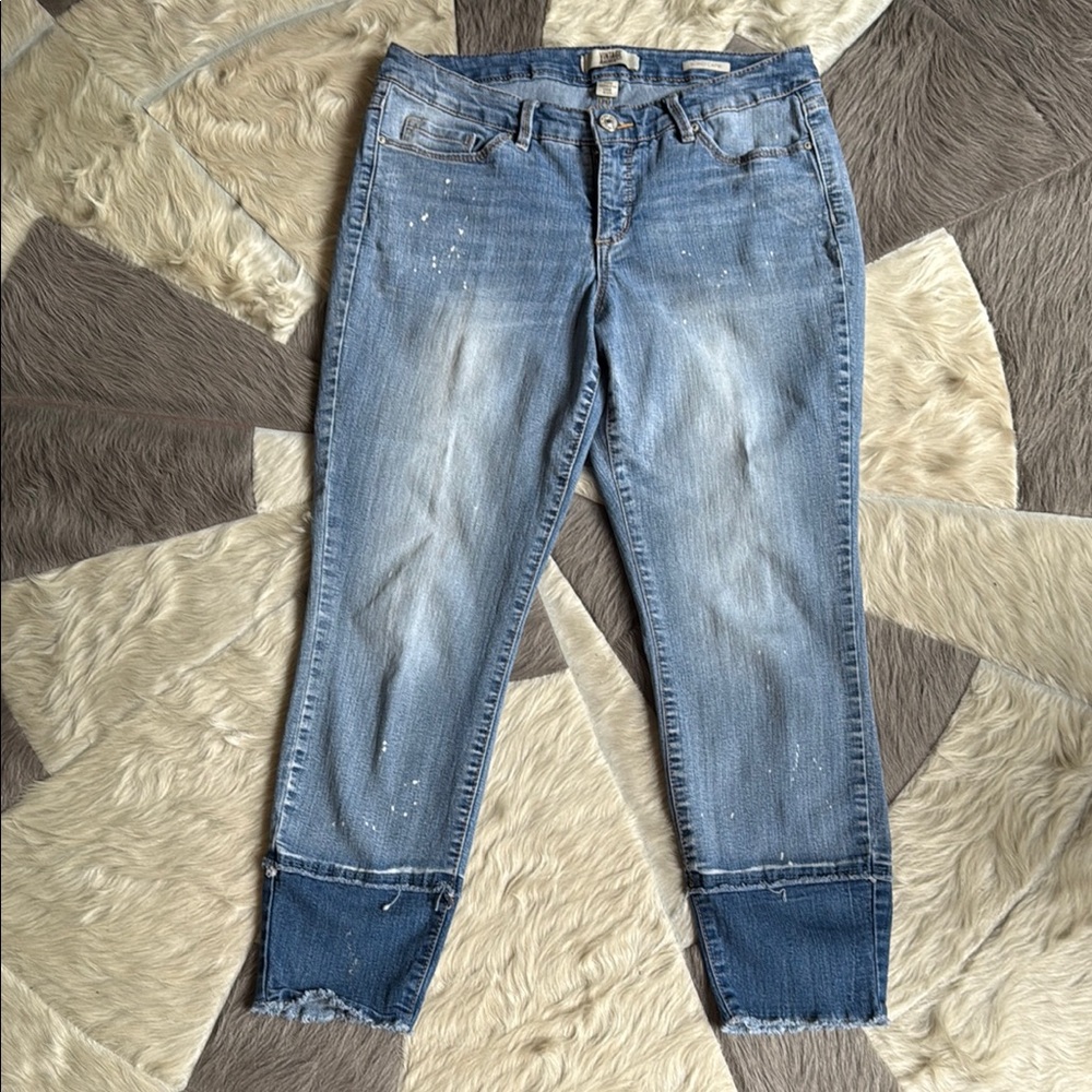 Vintage America Boho Capri Distressed Blue Jeans